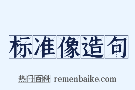标准像造句是什么意思的图片